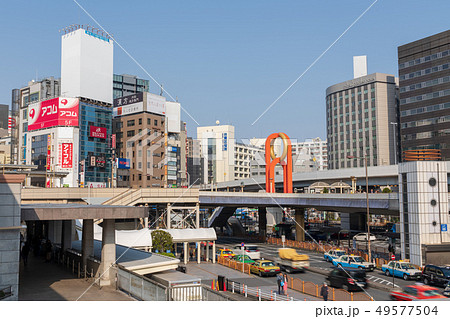 上野駅 広小路口前の写真素材