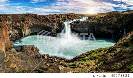 The Aldeyjarfoss Waterfall in North Iceland. The Aldeyjarfoss Waterfall in North Iceland. 49578381
