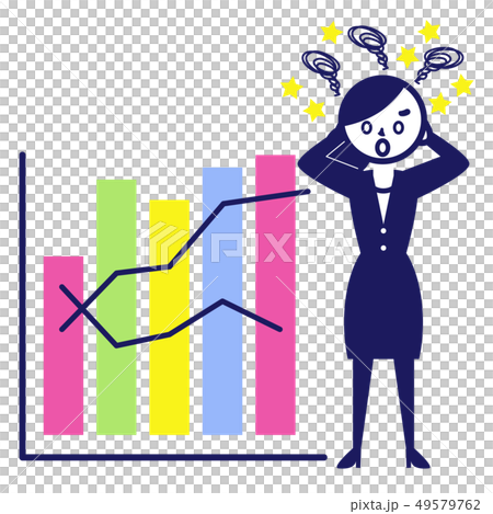 グラフ ビジネス スーツ 記号 シンプル 女性 混乱 グラフ ビジネス スーツ 記号 シンプル 女性 混乱 49579762