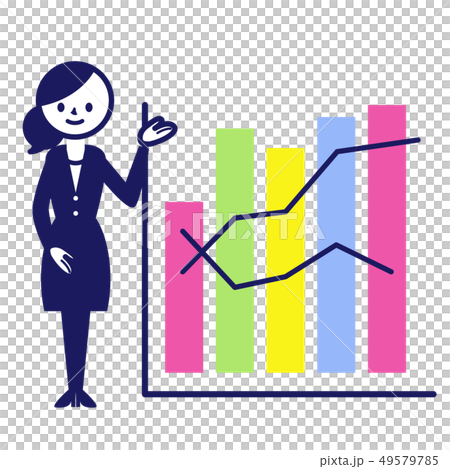 Graph business suit sign simple female please 49579785