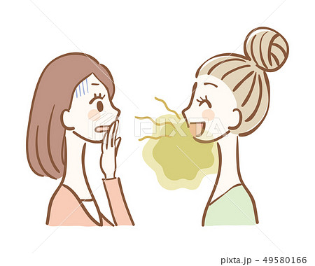 口臭に気づかない女性 49580166