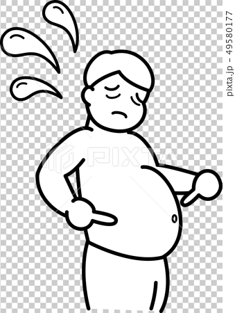 obesity clipart black and white