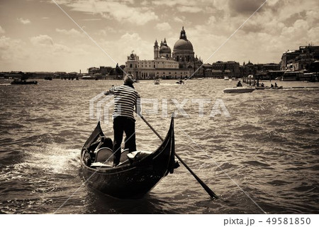 Gondola in canal in Venice Gondola in canal in Venice 49581850