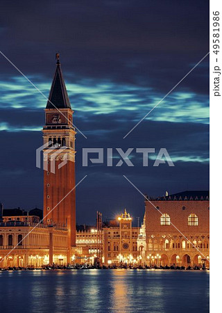 Piazza San Marco waterfront night view 49581986