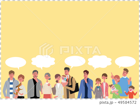 色々な世代の人々 イラスト セット 色々な世代の人々 イラスト セット 49584572
