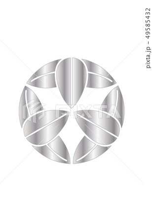 武将家紋銀グラデーション竹中重門 49585432