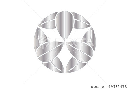 武将家紋銀グラデーション竹中重門 49585438