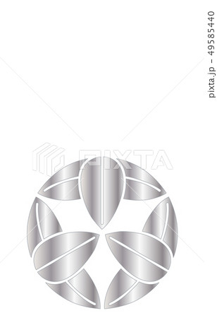 武将家紋銀グラデーション竹中重門 武将家紋銀グラデーション竹中重門 49585440