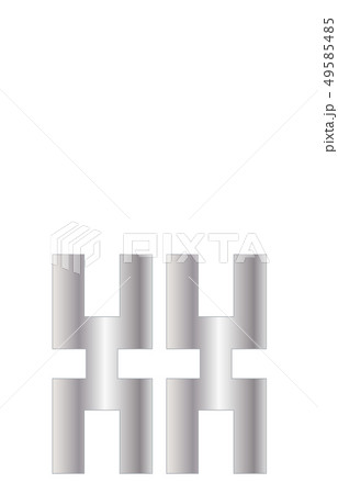 武将家紋銀グラデーション山本勘助 武将家紋銀グラデーション山本勘助 49585485