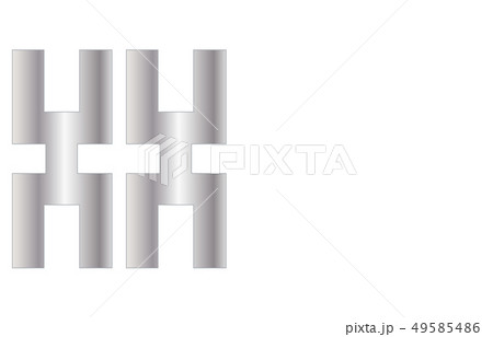 武将家紋銀グラデーション山本勘助 49585486