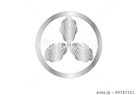 武将家紋銀グラデーション山内一豊 49585501