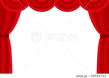 舞台のカーテン 緞帳 のイラスト素材