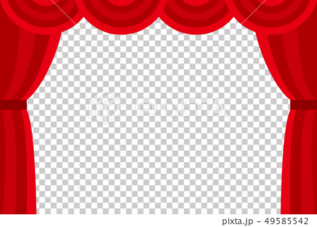 舞台のカーテン 緞帳 のイラスト素材