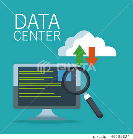 Data center technology icons 49585824