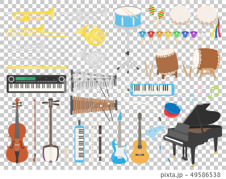 Illustration set of musical instruments 49586538
