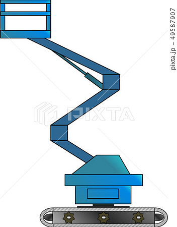 高所作業車 クローラー式屈伸型 のイラスト素材