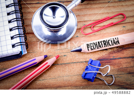 PEDIATRICIAN text on pencil 49588882