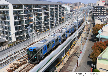 神戸市 青木付近の阪神電車 神戸市 青木付近の阪神電車 49588962