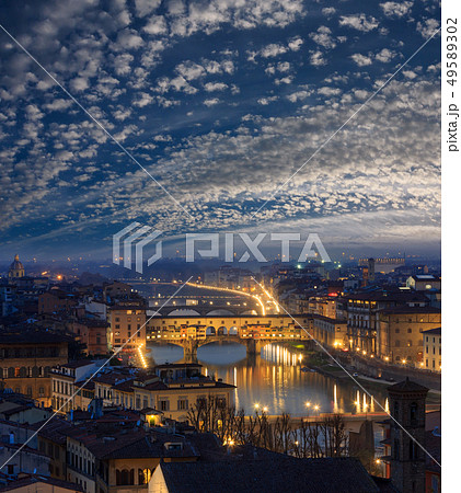 Night Florence top view, Italy 49589302