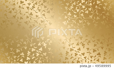 Seamless vector golden texture floral pattern. 49589995