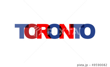 Toronto, phrase overlap color no transparency. 49590082