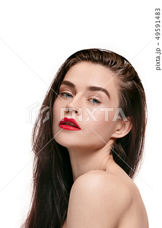 Beautiful female face. Perfect skin 49591483