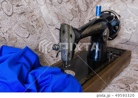 still life with vintage sewing machine still life with vintage sewing machine 49593320