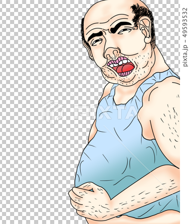 肥ったおじさんイラスト 49593532