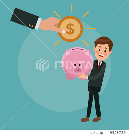 Businessman and money cartoons Businessman and money cartoons 49593726