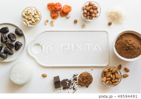 Nuts and dried fruits for cooking energy balls Nuts and dried fruits for cooking energy balls 49594491