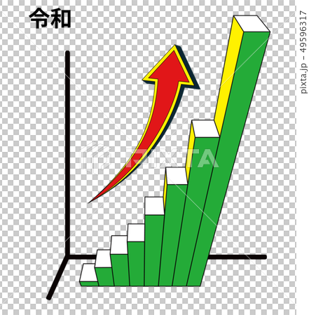 令和　急上昇3D棒グラフ 49596317