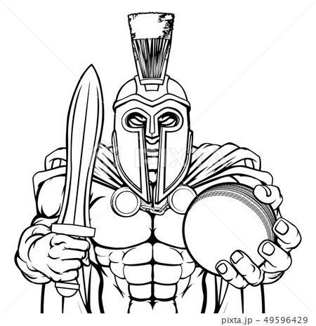 Spartan Trojan Cricket Sports Mascot Spartan Trojan Cricket Sports Mascot 49596429