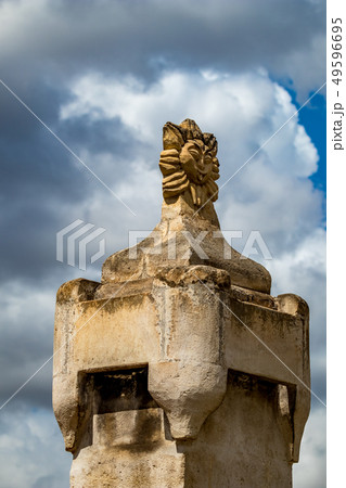 Chimney decoration, street view, Matera, Italy 49596695