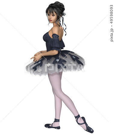 Ballerina in Dark Blue Snowflake Tutu 49598093