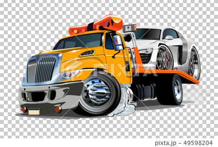 Cartoon tow truck isolated on white background 49598204