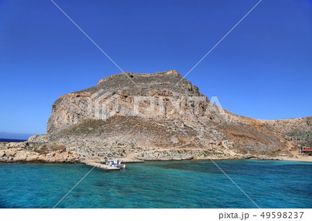 Sea view on the Gramvousa island with fortress, 49598237