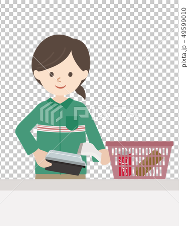 コンビニ　レジ作業 49599010
