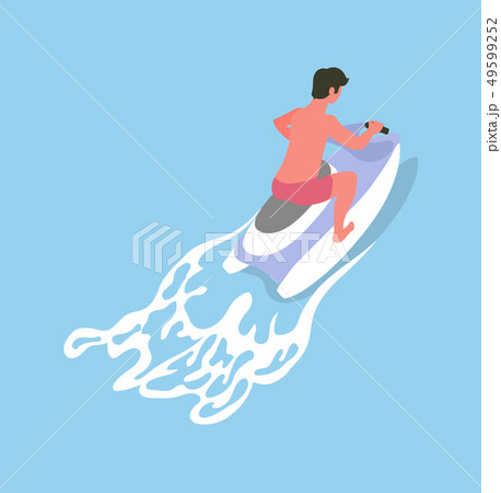 Jetski or Waterbike, Transport for Water Vector 49599252