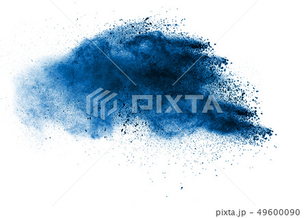 Black particles splatter on white background. Black particles splatter on white background. 49600090