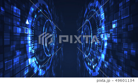 Abstract circle cyber digital technology graphic 49601134