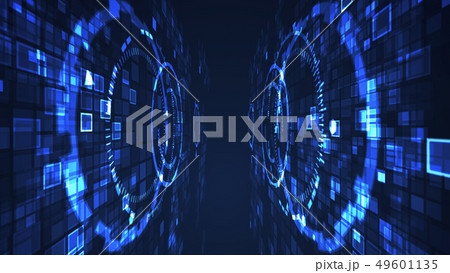 Abstract circle cyber digital technology graphic 49601135