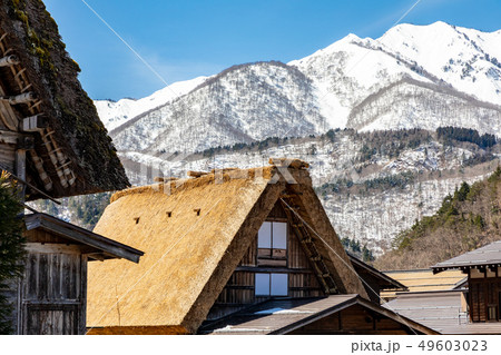 白川郷から見た白山御前峰 49603023