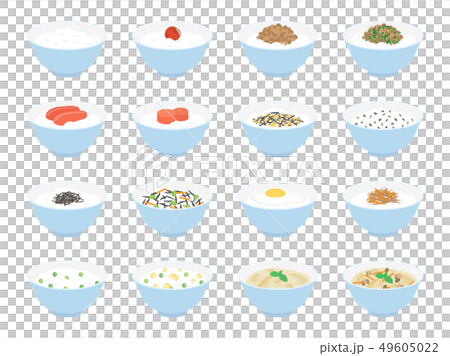 ご飯のイラストセット 49605022