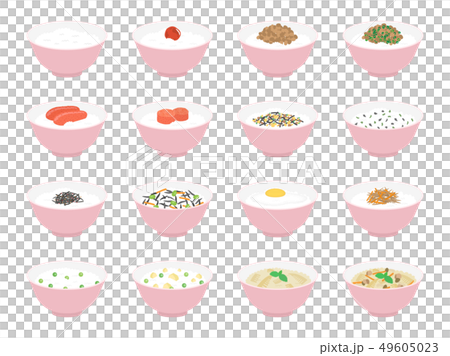 ご飯のイラストセット ご飯のイラストセット 49605023