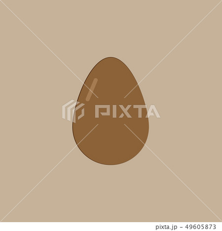 Chocolate egg on the beige background Chocolate egg on the beige background 49605873