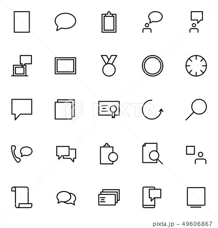 Set of business line icons 49606867