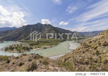 Altai mountains. Katun river. 49607736