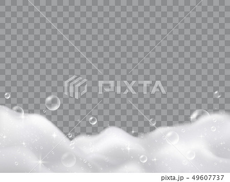 Realistic sparkling bubble bath foam 49607737
