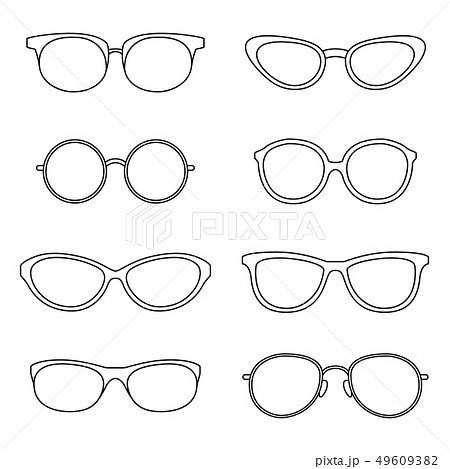 Set of black sunglasses Set of black sunglasses 49609382