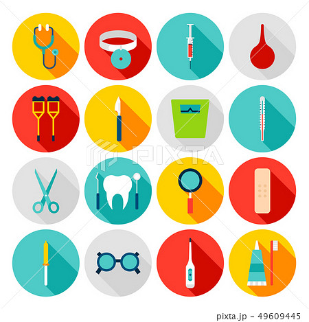 Medical Tools Flat Icons 49609445
